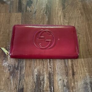 Gucci Red Leather Wallet
